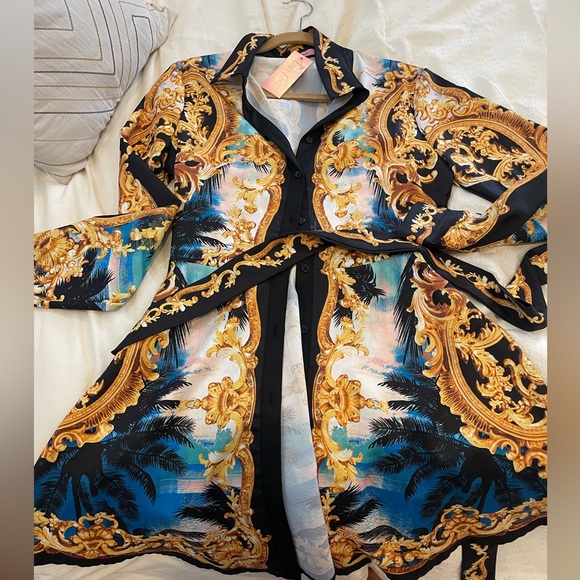 Tropical button down dress - Picture 3 of 4